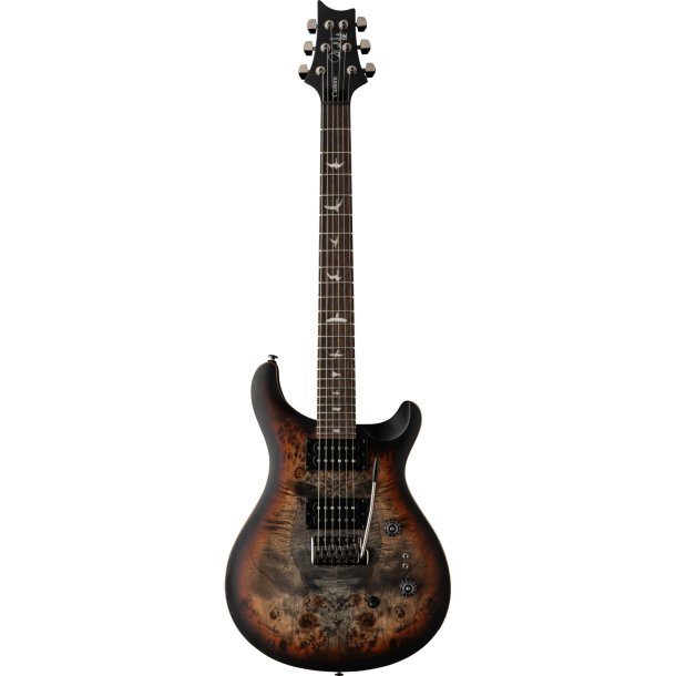 PRS SE Exotic Custom 24-08 Poplar Burl Limited Edition - Charcoal Cherry Midnight Burst